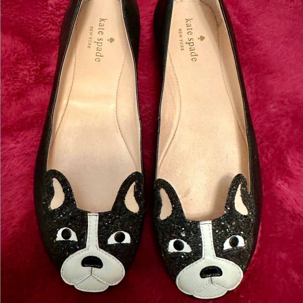 Like New: Kate Spade French Bulldog Flats, Size 8